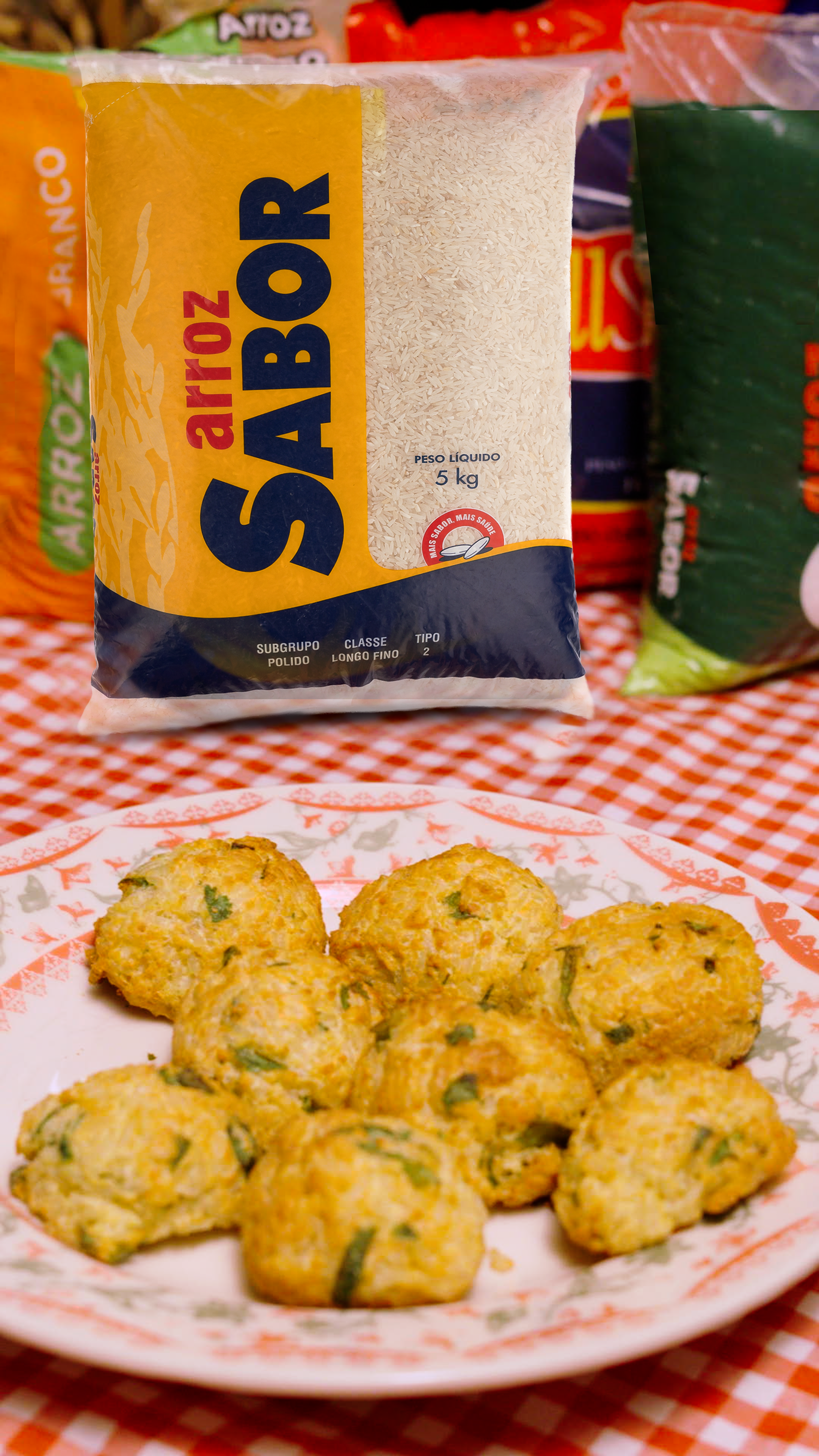 Bolo de arroz na air fryer